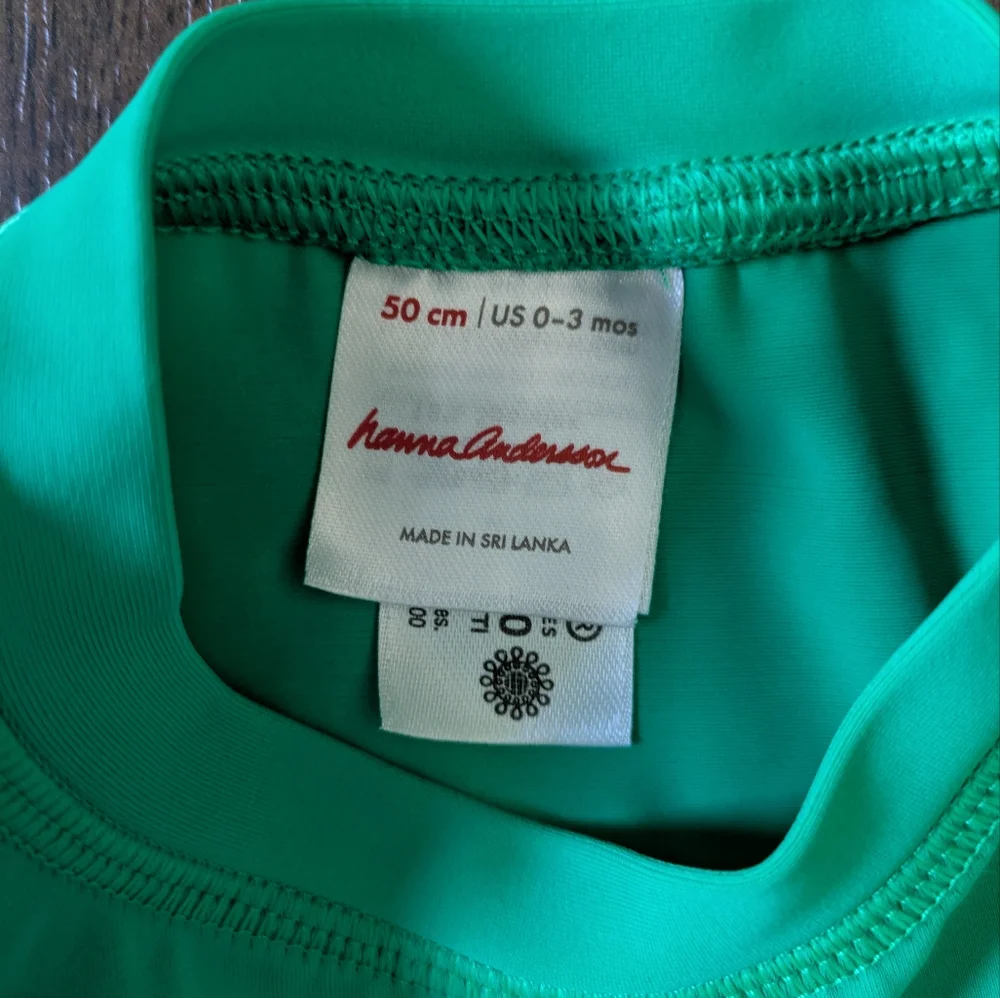 Hanna Andersson 0-3 Month Green Rash Guard 50 cm Preppy Oeko-Tex Swim Beach Pool